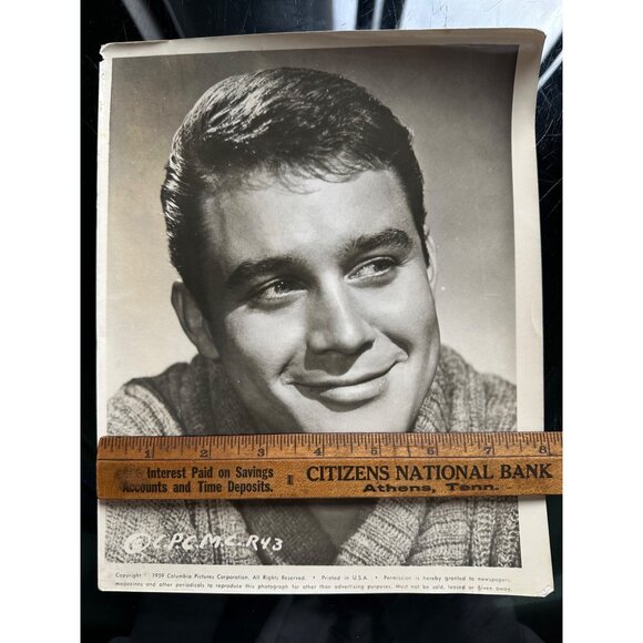 Vintage Michael Callan 1959 Dreamy Head Shot B&W Photo - Picture 7 of 13